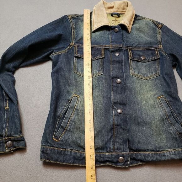 sTs Ranchwear Women's Caffrey denim jean Jacket with suede collar - Picture 9 of 12